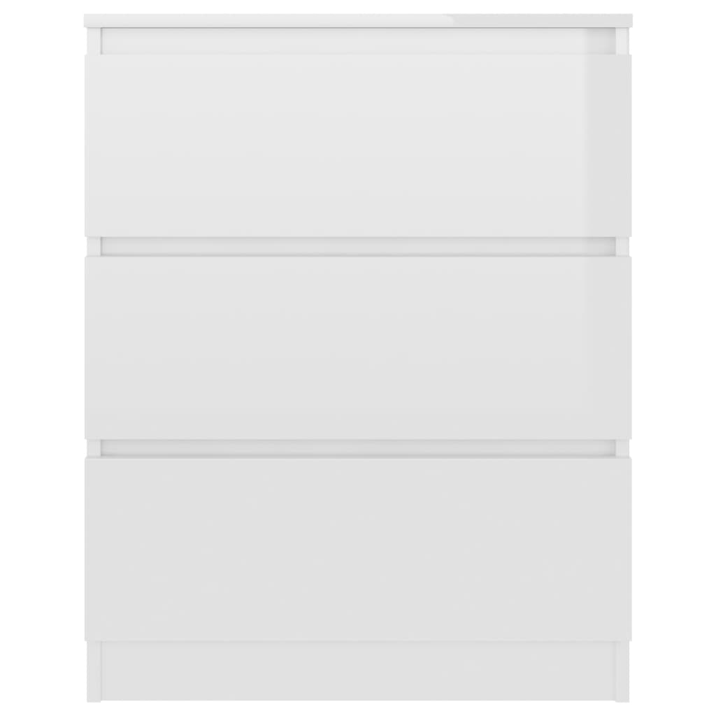 vidaXL puhvetkapp, kõrgläikega, valge, 60x35x76 cm tehispuit