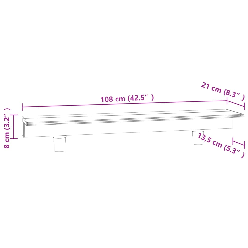 vidaXL purskkaevu kosk RGB LED-tuledega, akrüül, 108 cm