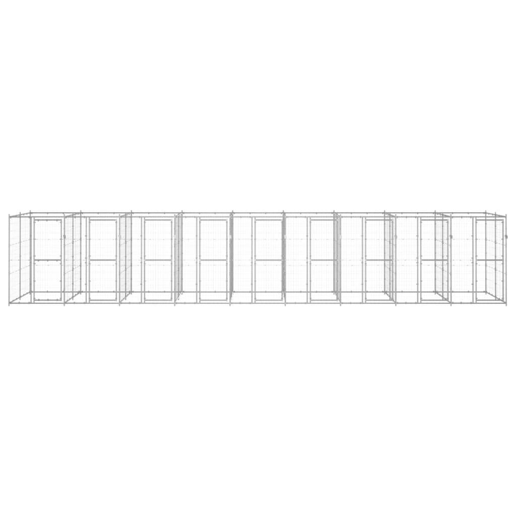 vidaXL koeraaedik, tsingitud teras, 21,78 m²