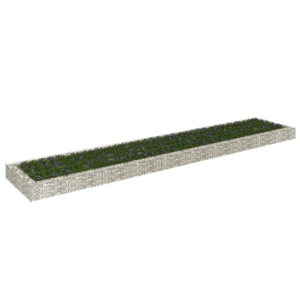vidaXL gabioon-taimelava, tsingitud teras, 500 x 100 x 20 cm