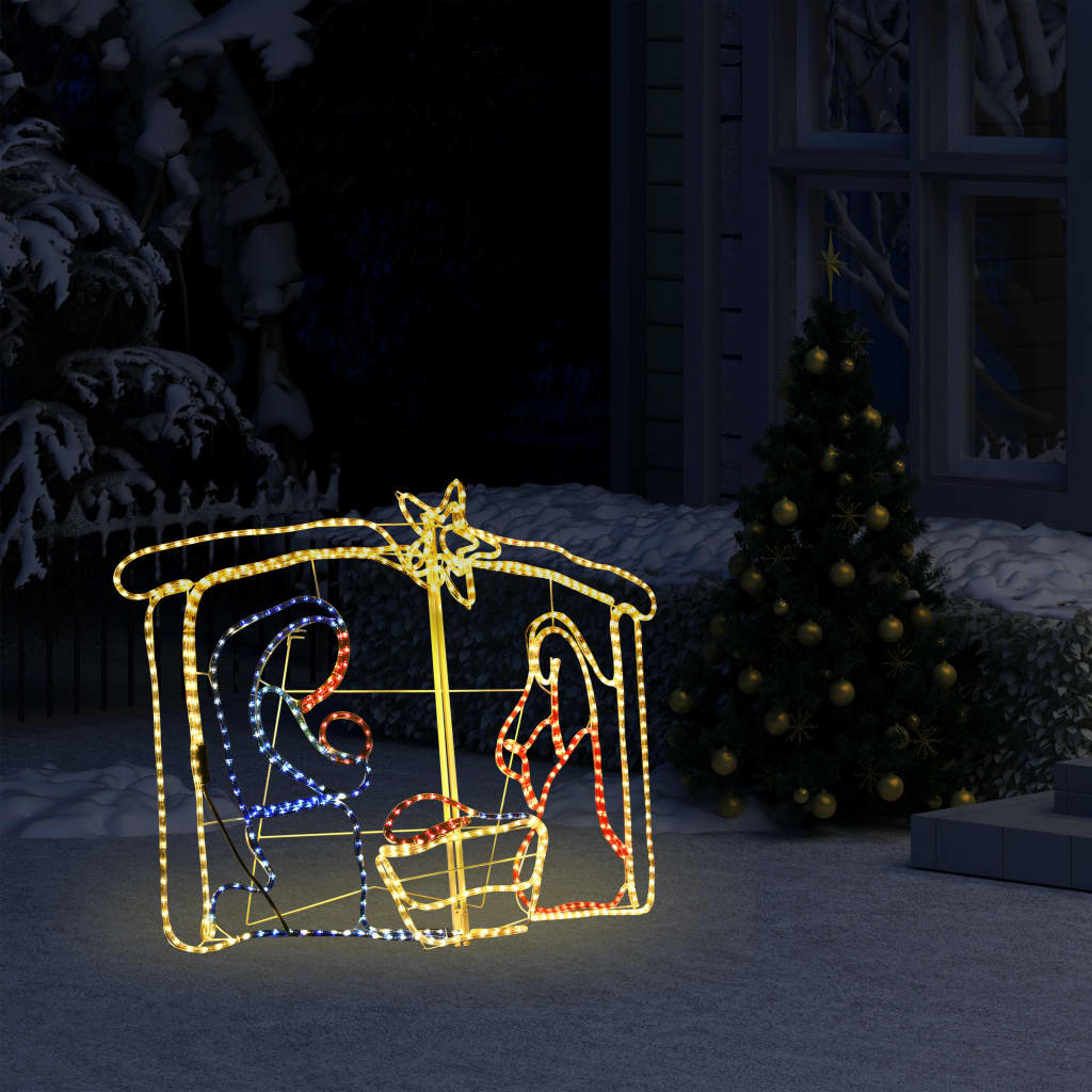 vidaXL Kristuse sünnistseen, jõulukaunistus, 240 LEDi, 116x41x87 cm
