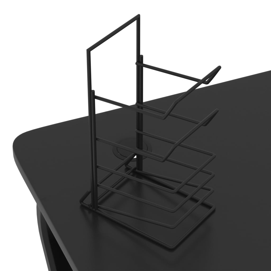 vidaXL mänguri arvutilaud ZZ-jalgadega, must, 110x60x75 cm