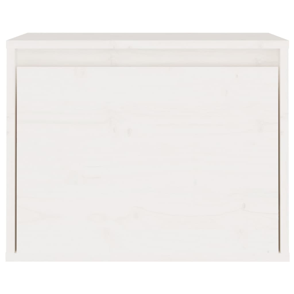 vidaXL seinakapp, valge, 45 x 30 x 35 cm, täismännipuit