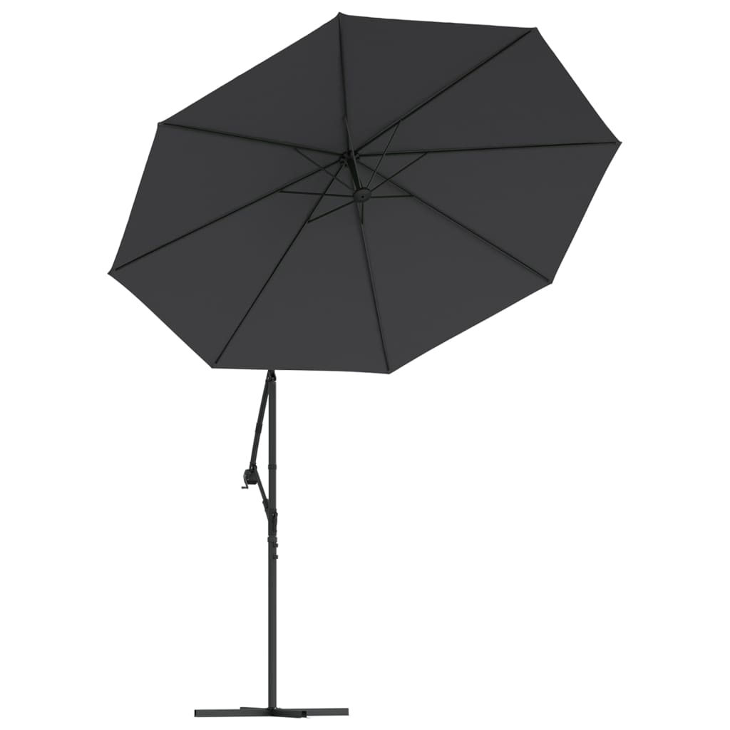 vidaXL asenduskangas pööratavale päikesevarjule, must, 350 cm