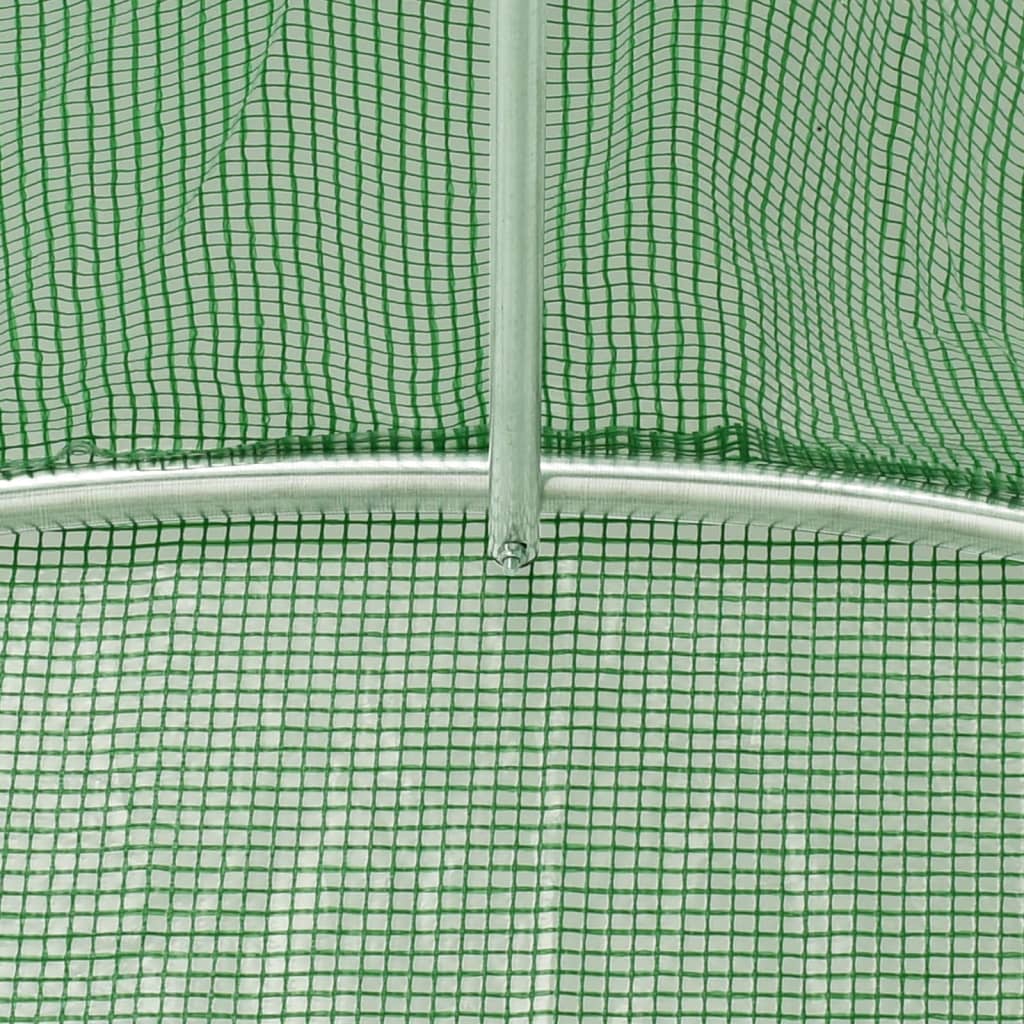 vidaXL kasvuhoone terasraamiga, roheline, 12 m², 6x2x2,85 m