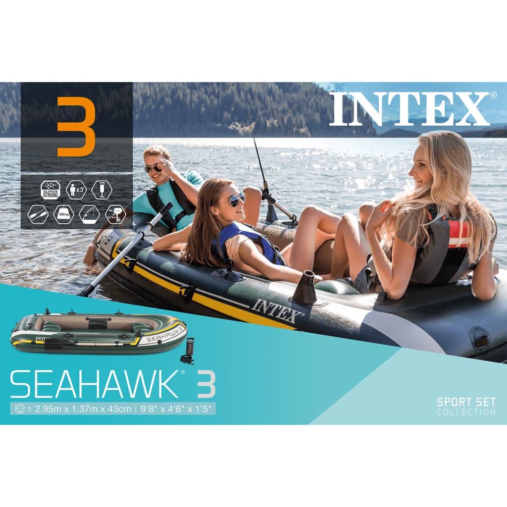 Intex täispumbatav paadikomplekt "Seahawk 3" 295 x 137 x 43 cm 68380NP
