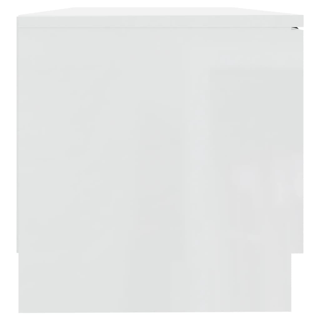 vidaXL telerikapp, kõrgläikega valge, 80x35x36,5 cm, tehispuit