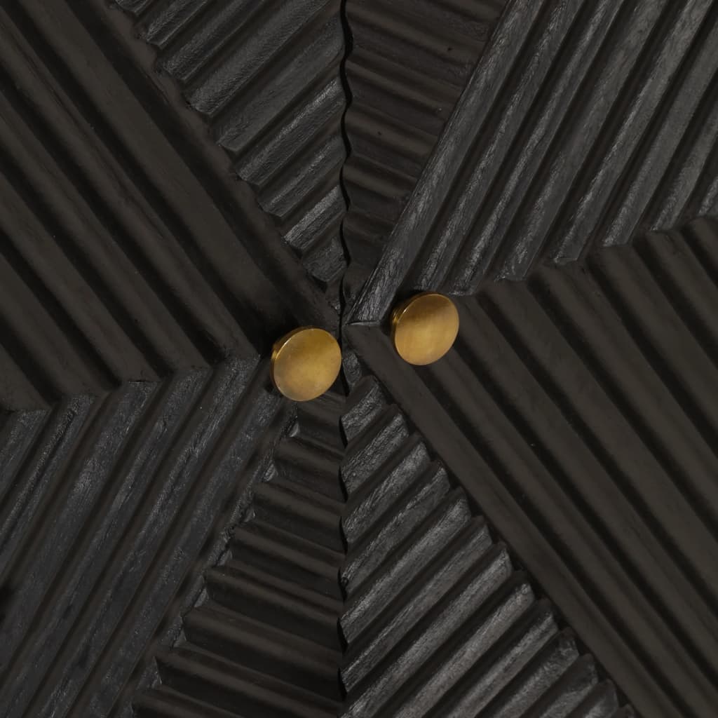 vidaXL puhvetkapp, must, 55 x 30 x 76 cm, mangopuit ja raud