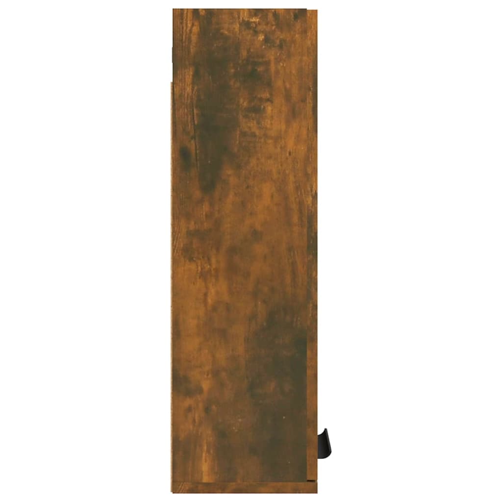 vidaXL seinale kinnitatav vannitoakapp, suitsutatud tamm, 32x20x67 cm