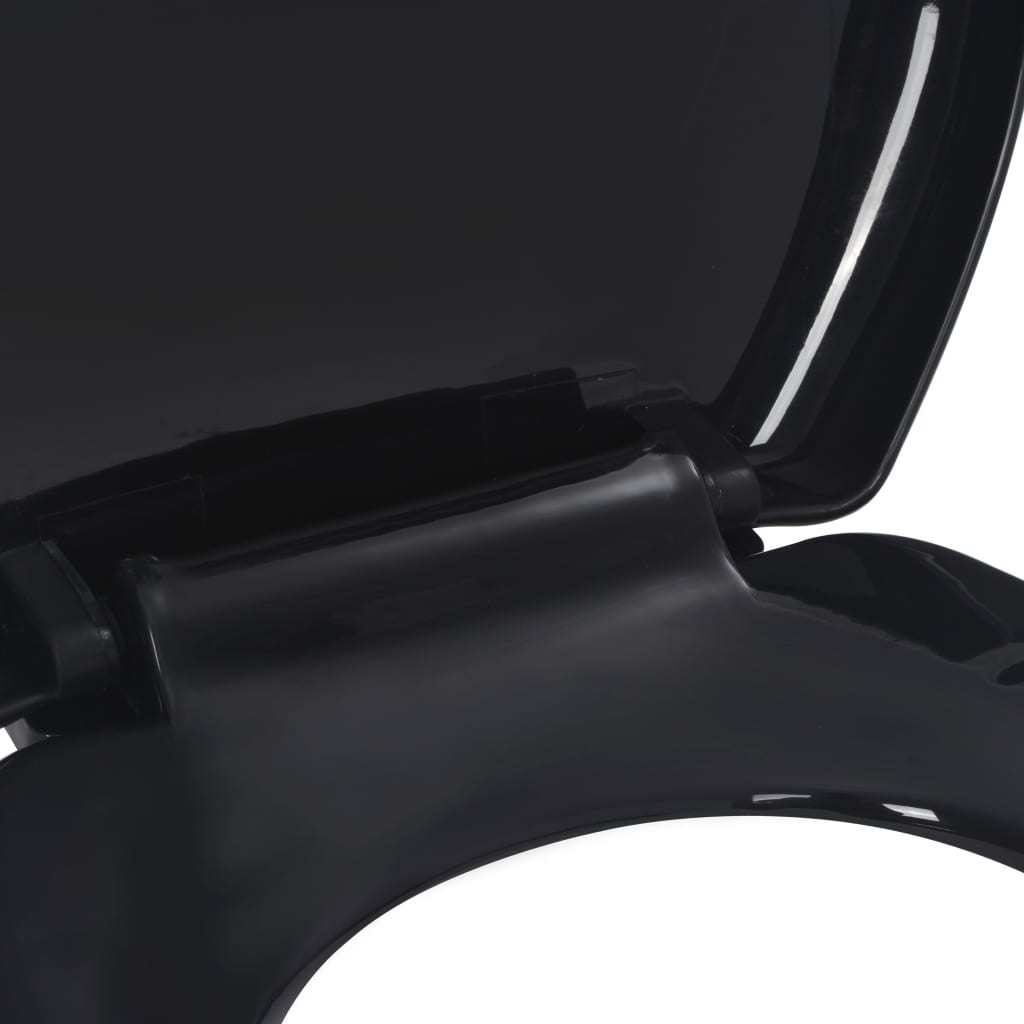 vidaXL vaikselt sulguv prill-laud, kiirvabastusega, must