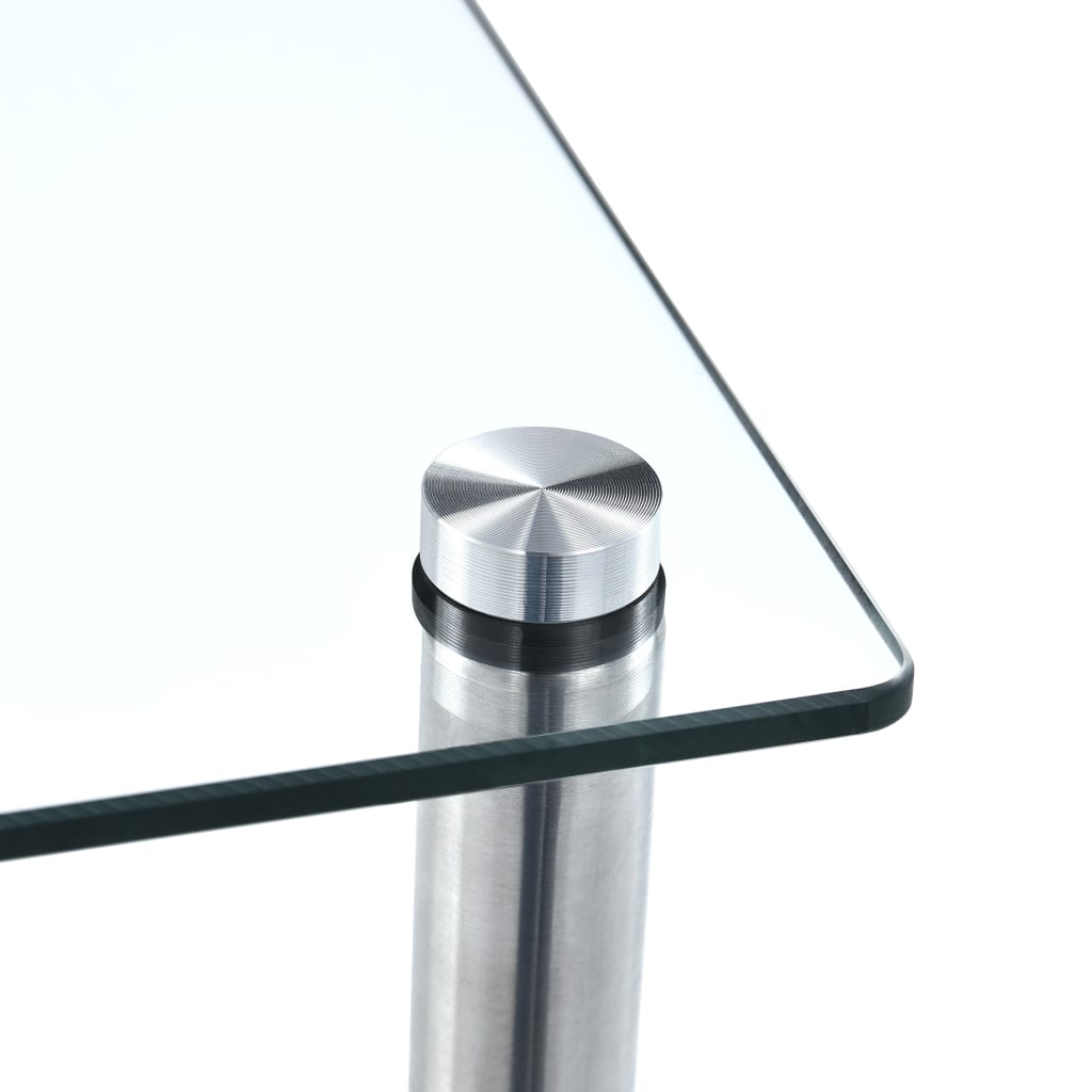 vidaXL 5-korruseline riiul, läbipaistev 40x40x130 cm, karastatud klaas