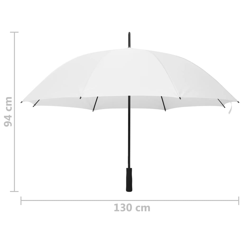 vidaXL vihmavari, valge, 130 cm
