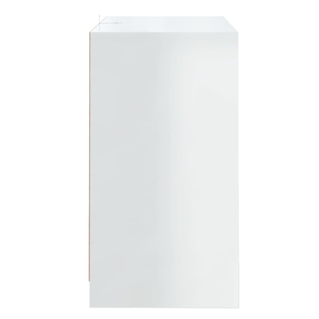 vidaXL puhvetkapp, kõrgläikega valge, 70 x 41 x 75 cm, puitlaastplaat