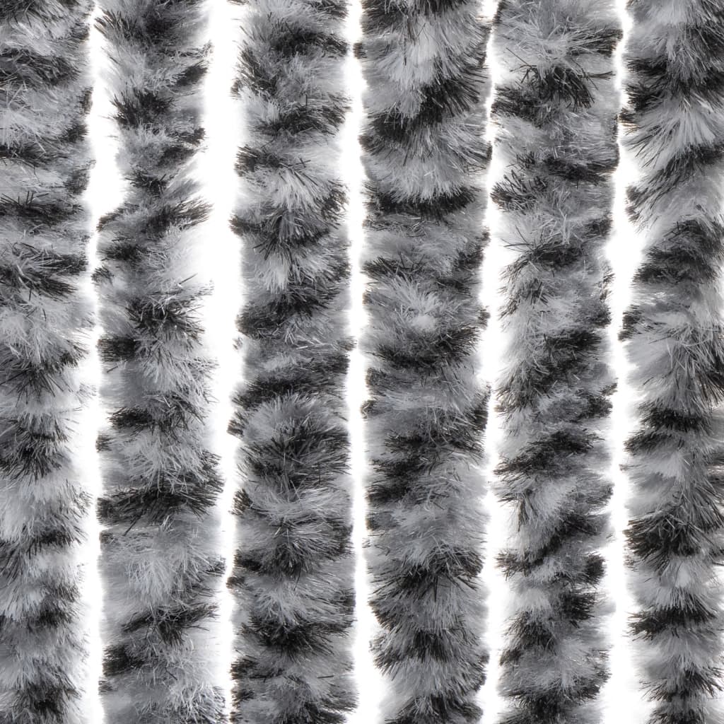 vidaXL putukakardin, hall/must/valge, 100 x 220 cm, šenill