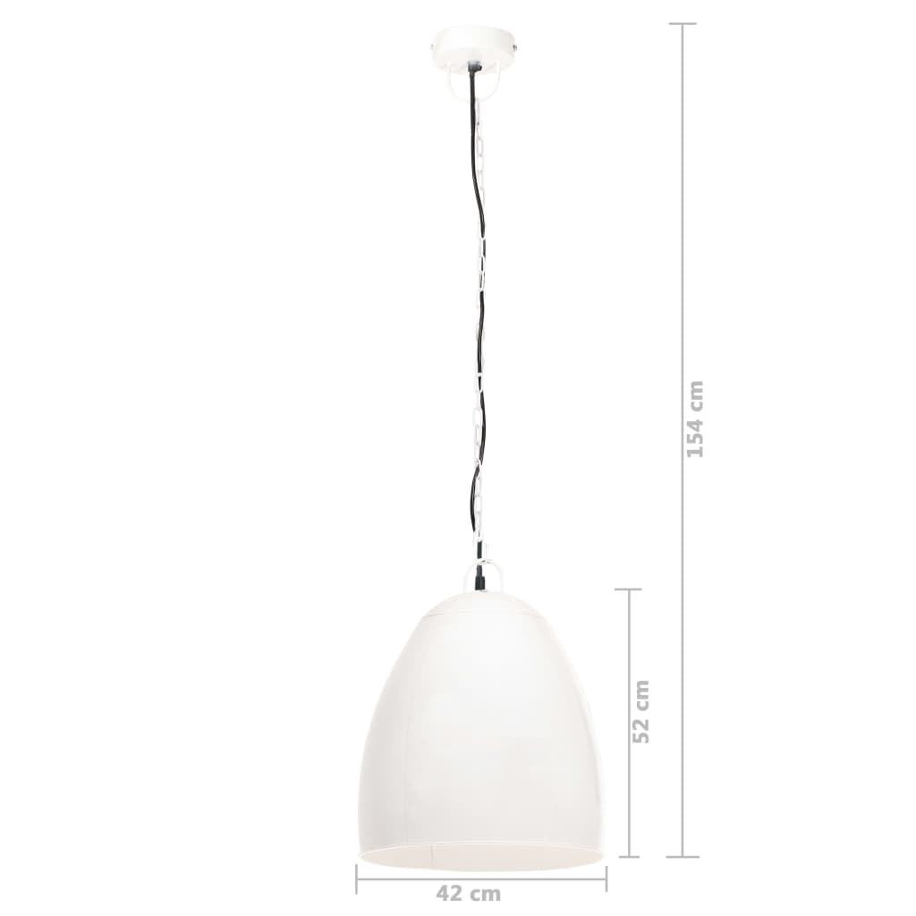 vidaXL tööstuslik laelamp 25 W, valge, ümmargune, 42 cm E27