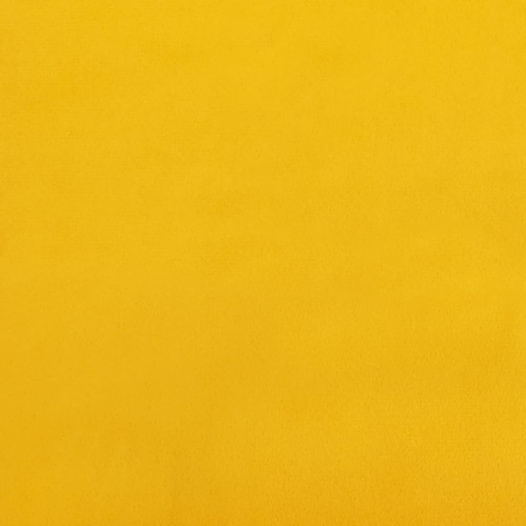 vidaXL seinapaneelid 12 tk, kollane, 90 x 15 cm, samet, 1,62 m²
