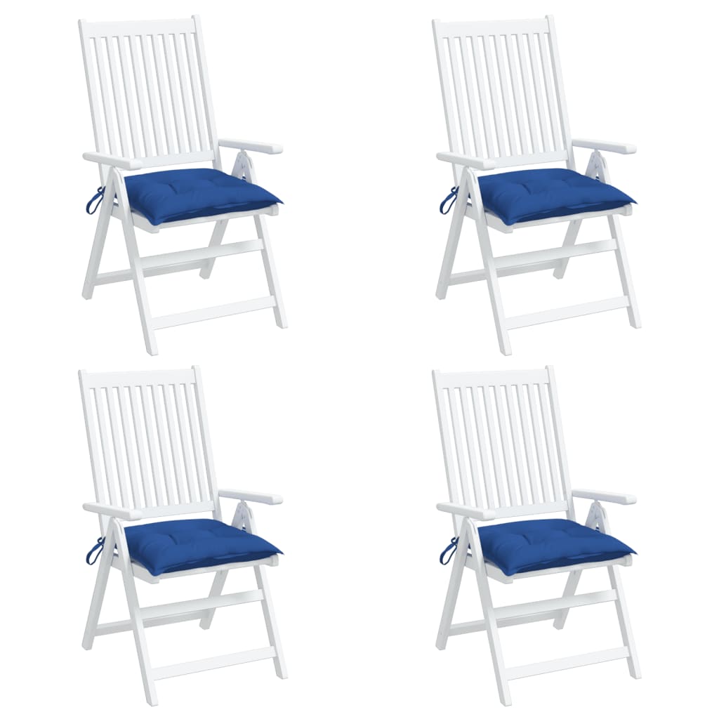 vidaXL tooli istmepadjad 4 tk, sinine, 40 x 40 x 7 cm kangas