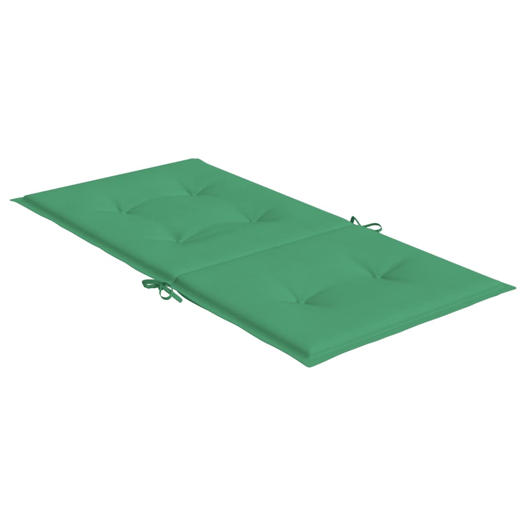 vidaXL madala seljatoega toolipadjad 2 tk roheline 100x50x7 cm kangas