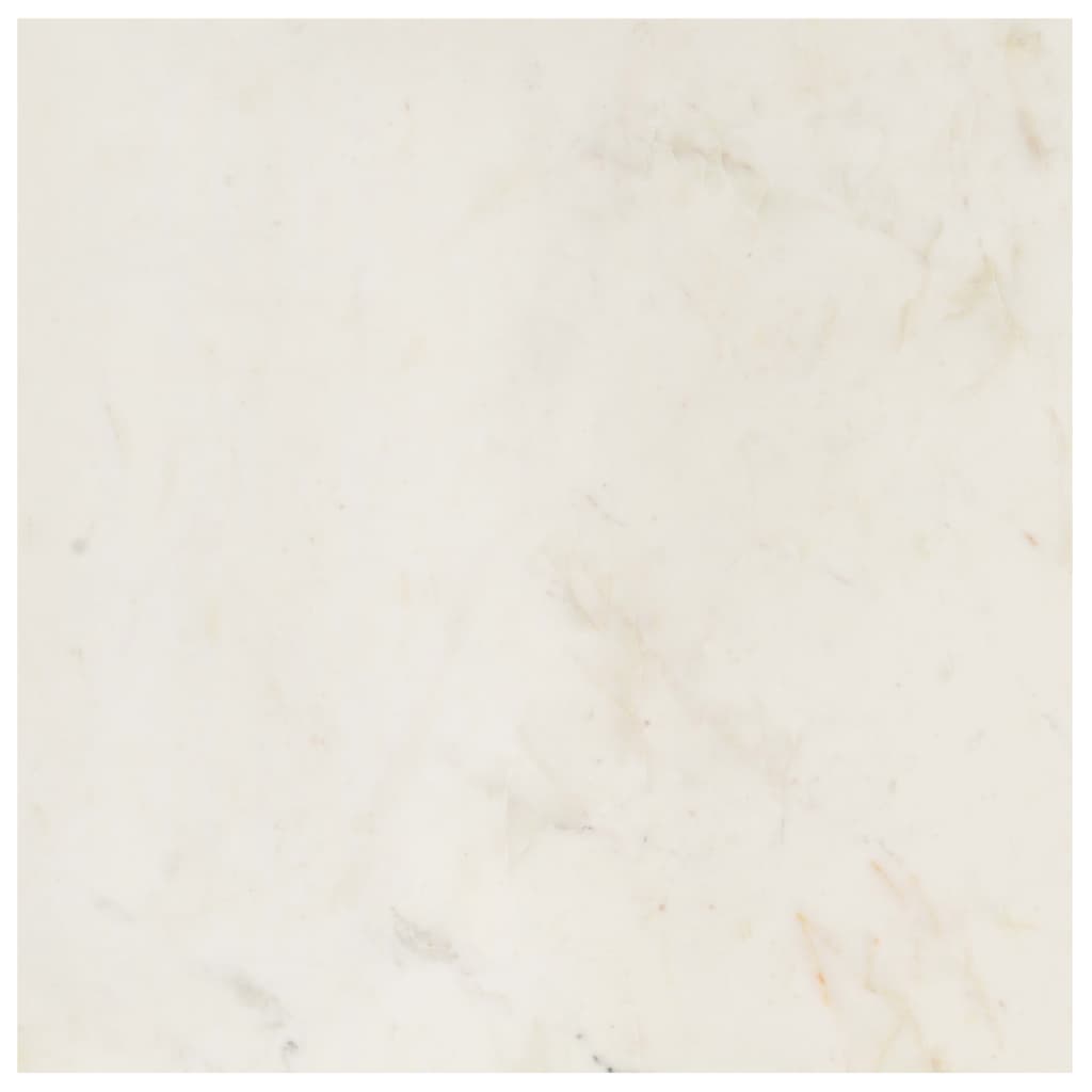 vidaXL kohvilaud, valge, 60x60x35 cm, ehtne kivi marmori tekstuuriga