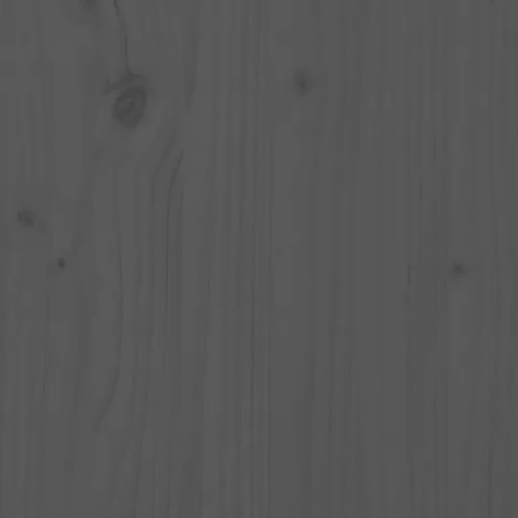 vidaXL riiuliga taimekast, hall, 111,5x34,5x81 cm, männipuit