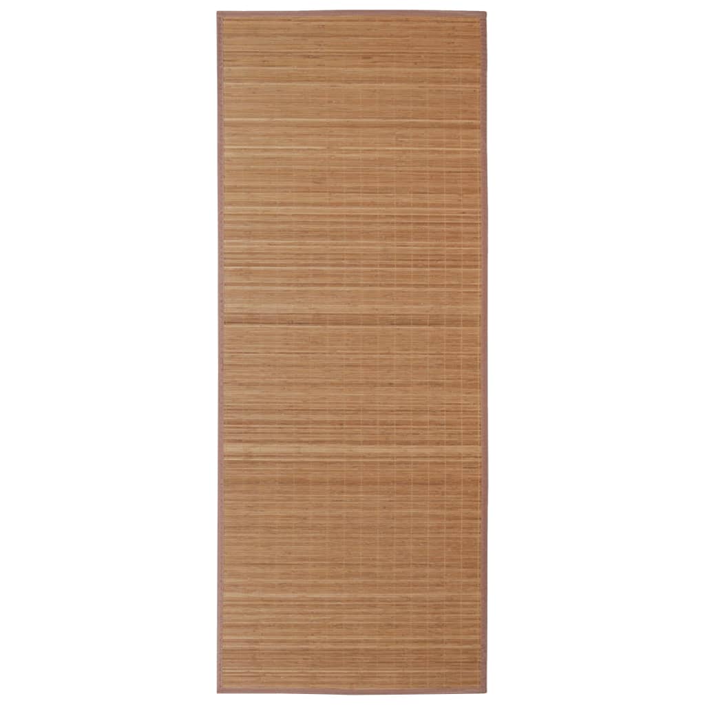 Ristkülikukujuline pruun bambusvaip 80 x 200 cm