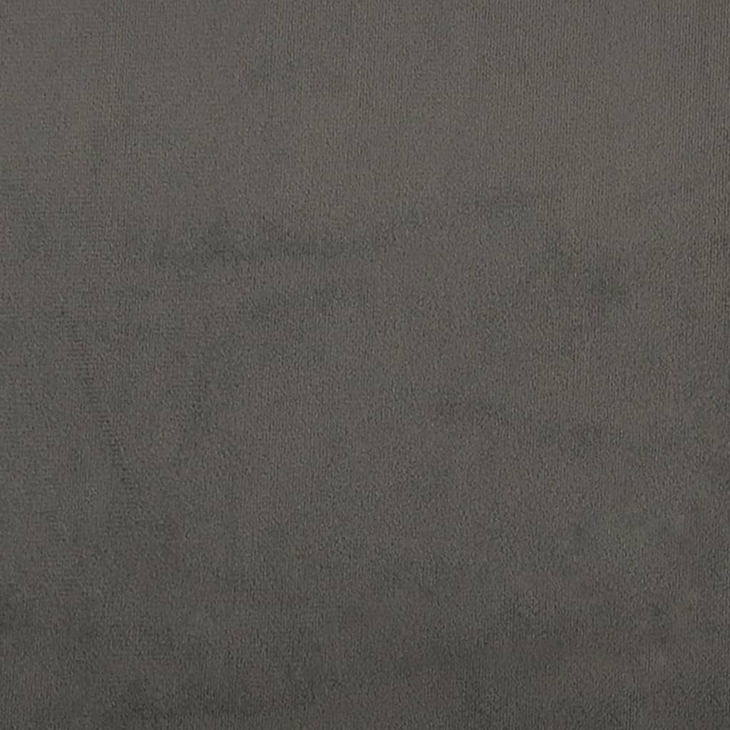 vidaXL voodipeats servadega, tumehall, 183x16x118/128 cm, samet