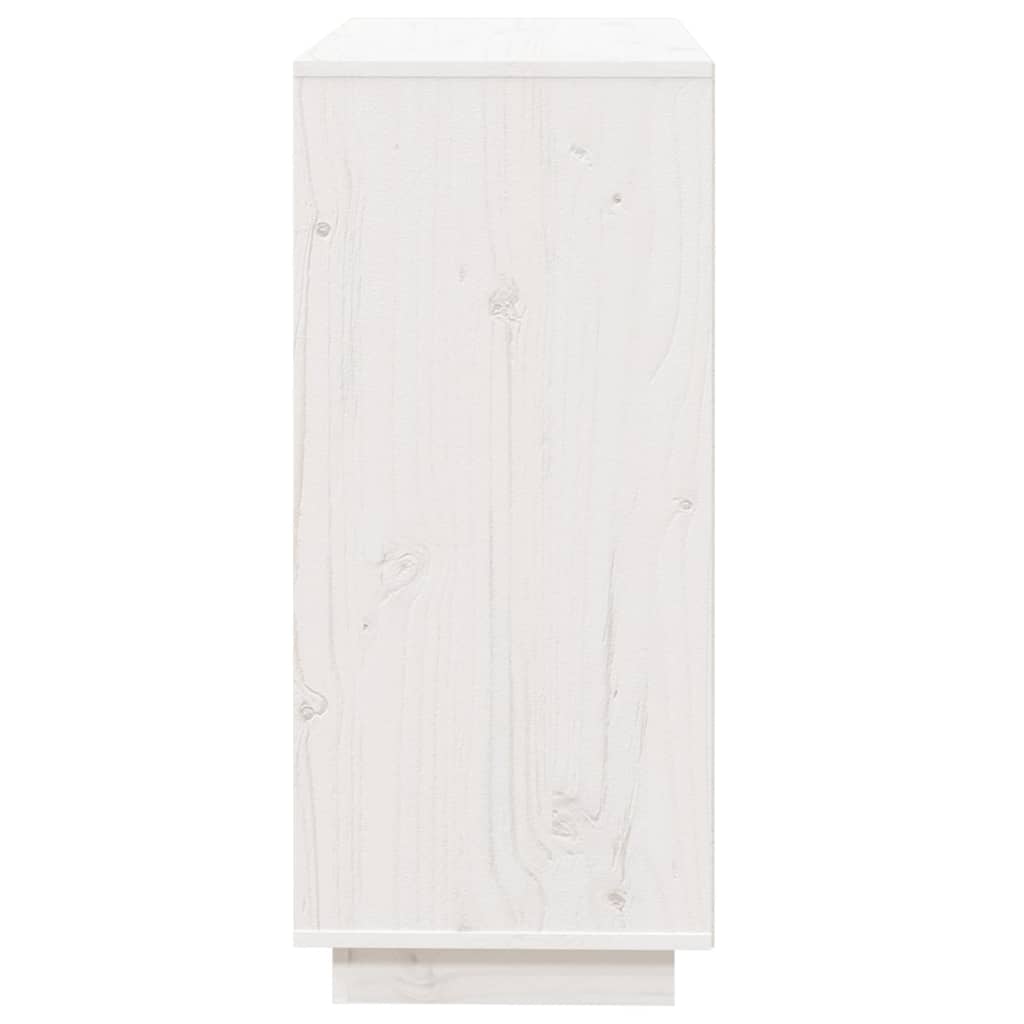 vidaXL puhvetkapp, valge, 74 x 35 x 80 cm, täismännipuit