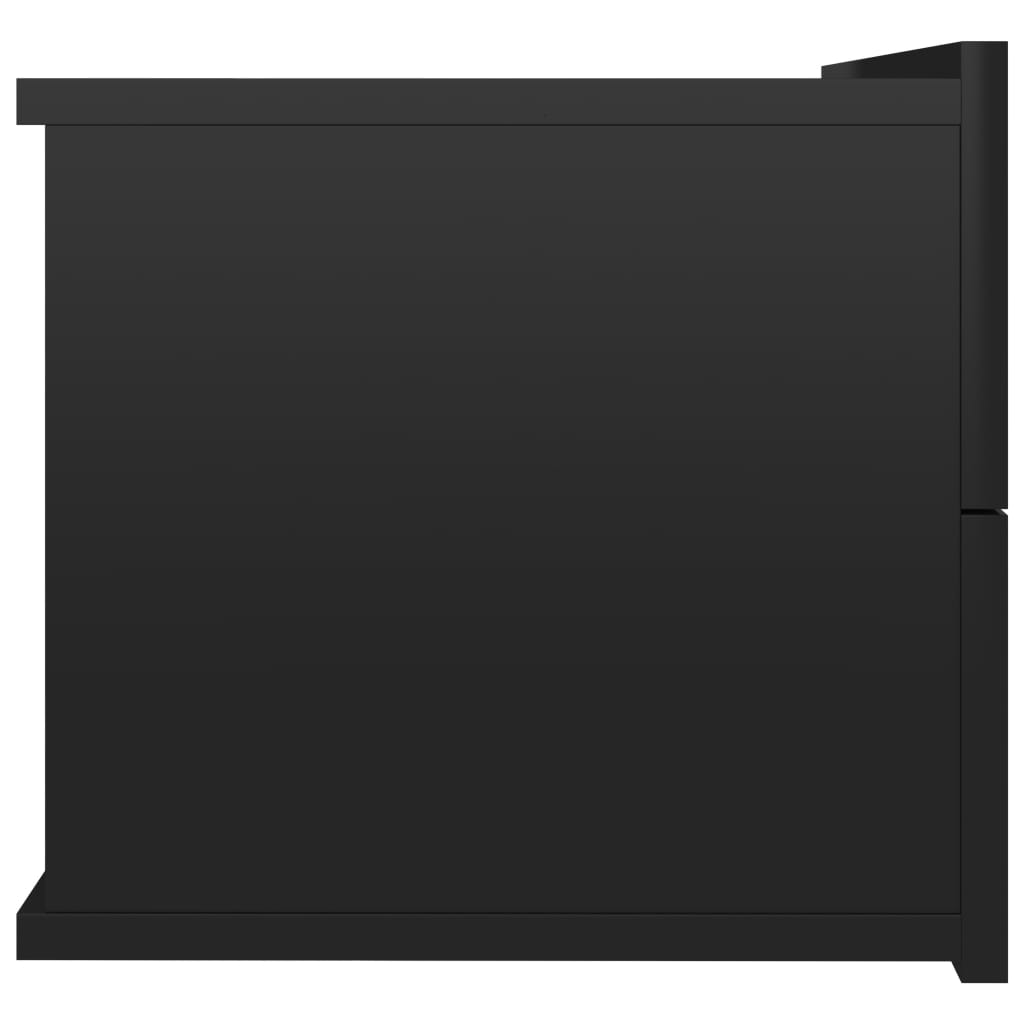 vidaXL öökapp, kõrgläikega must, 40 x 30 x 30 cm, puitlaastplaat