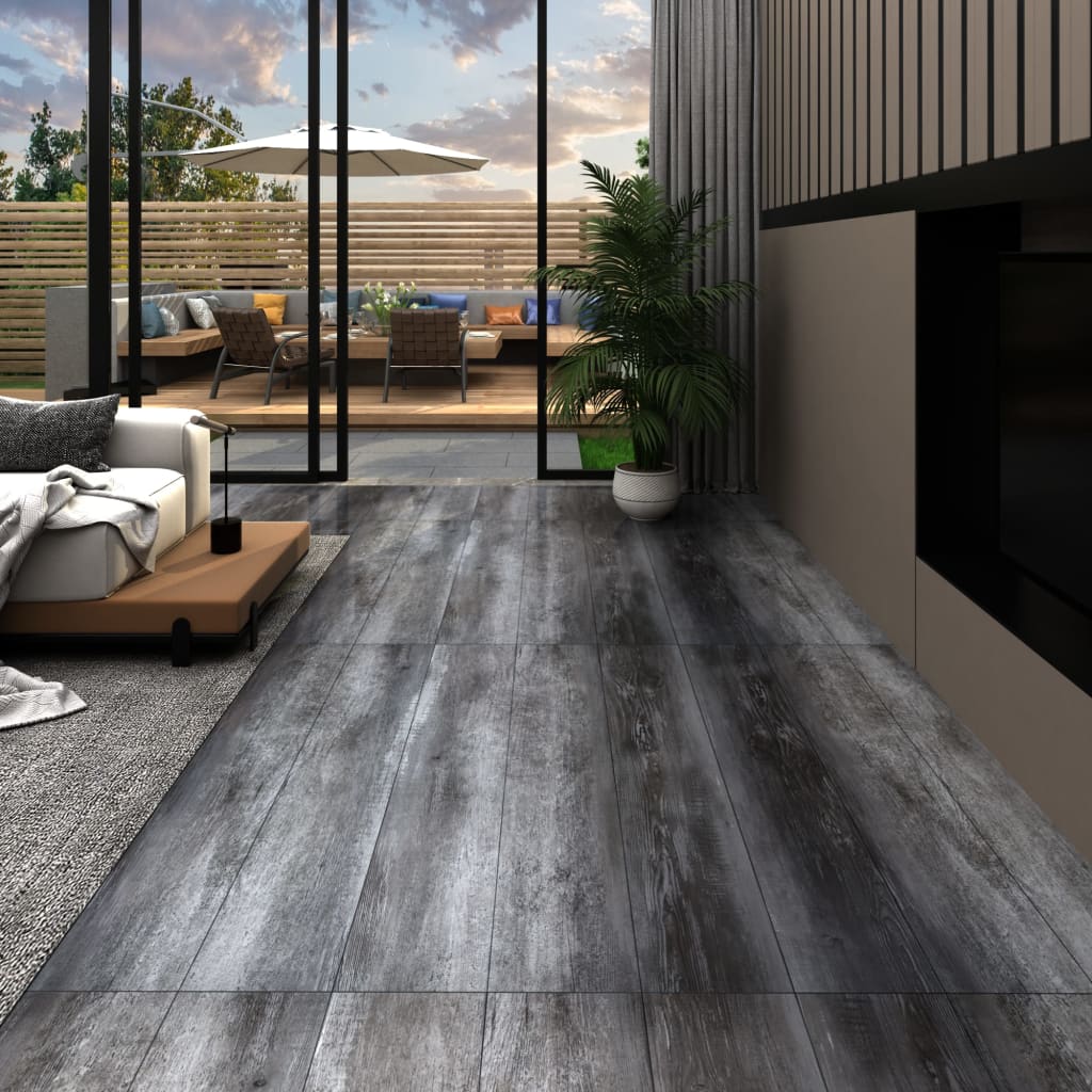 vidaXL iseliimuvad PVC-põrandaplaadid 5,21 m², 2 mm, läikiv hall