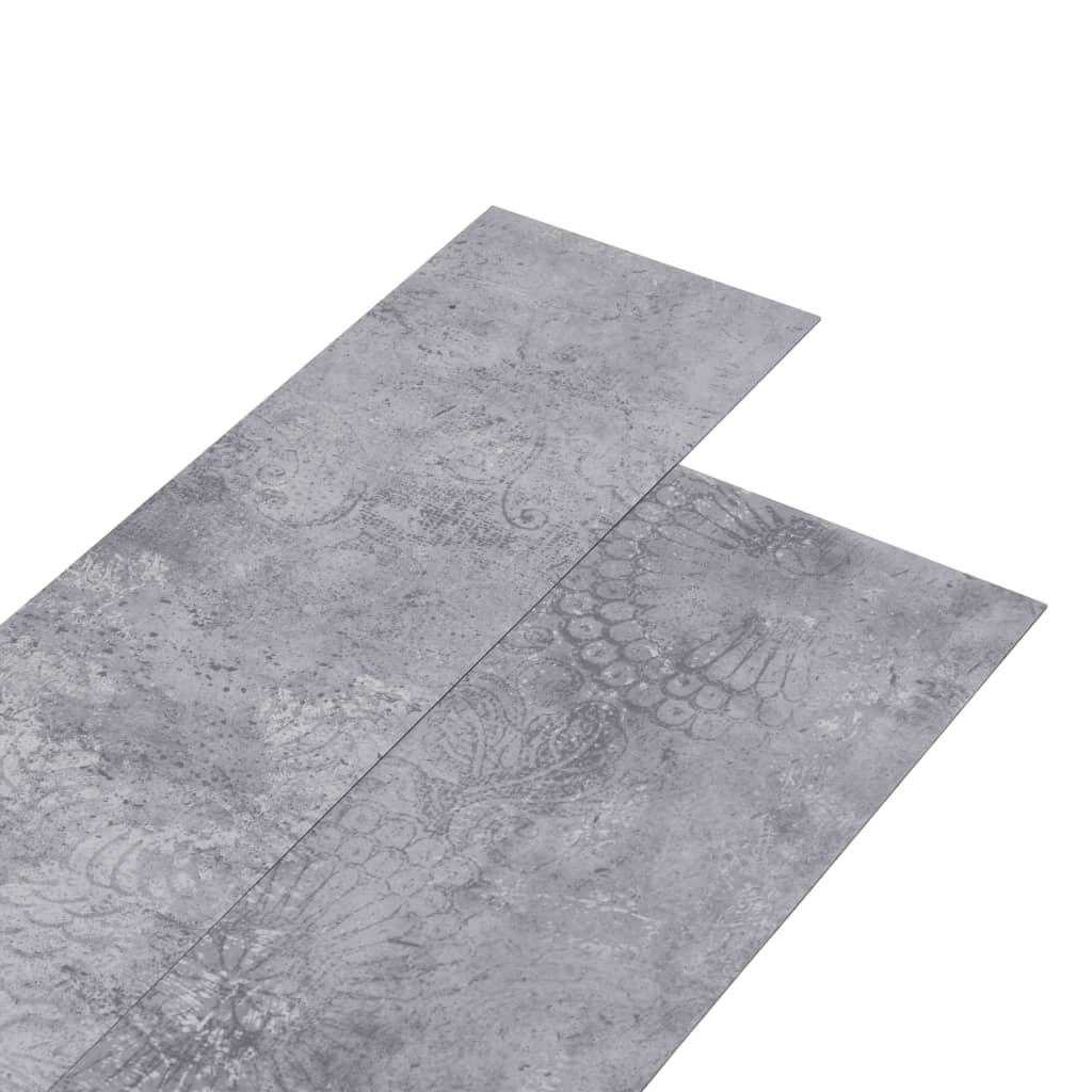 vidaXL PVC põrandalauad 5,02 m², 2 mm, iseliimuv, tsementhall