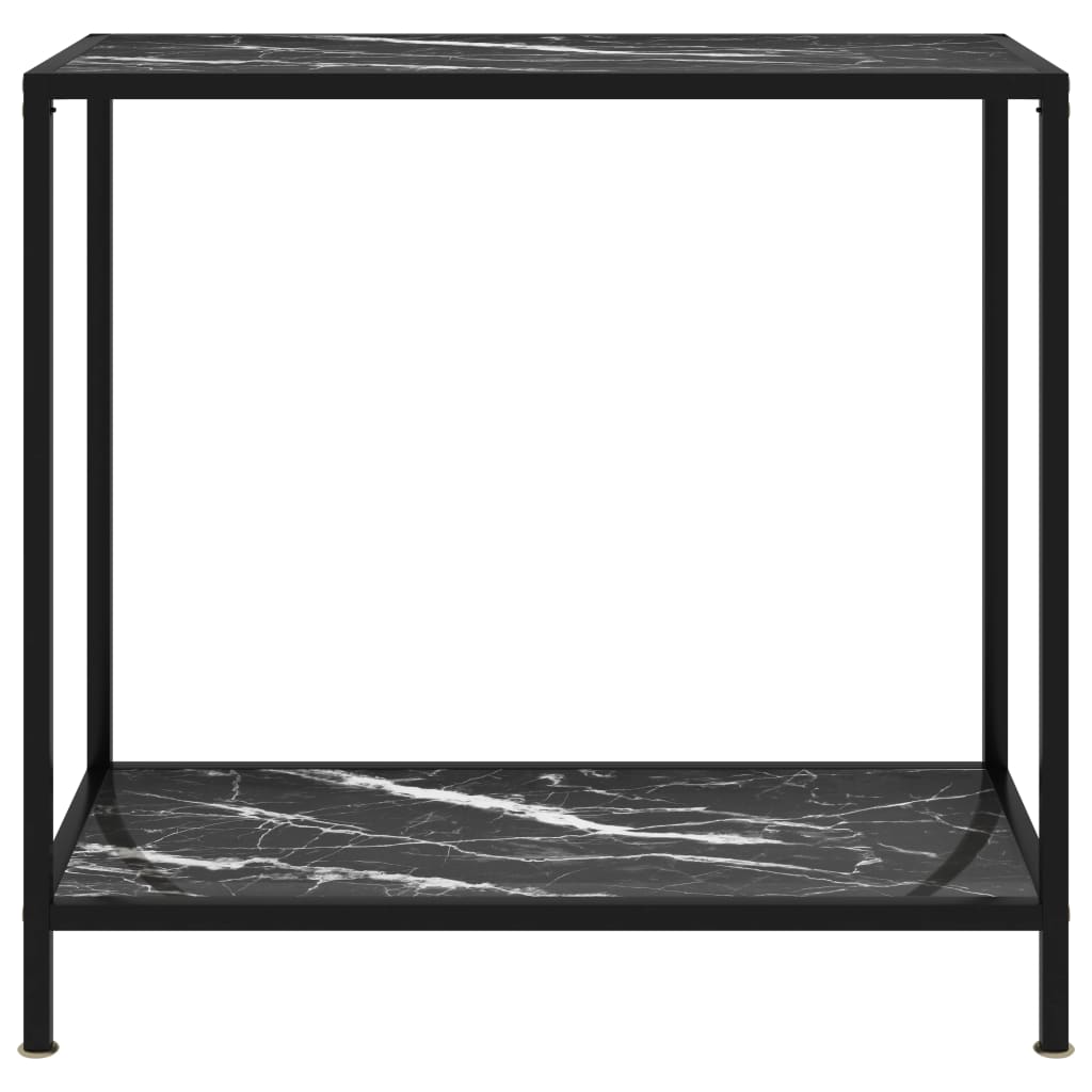vidaXL konsoollaud, must, 80 x 35 x 75 cm, karastatud klaas