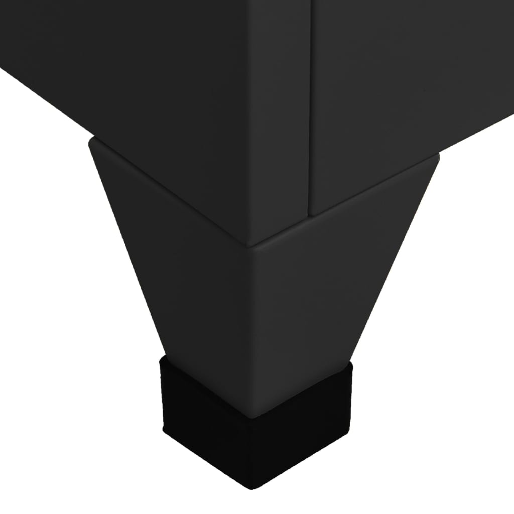 vidaXL lukustatav hoiukapp, must, 90 x 45 x 180 cm, teras