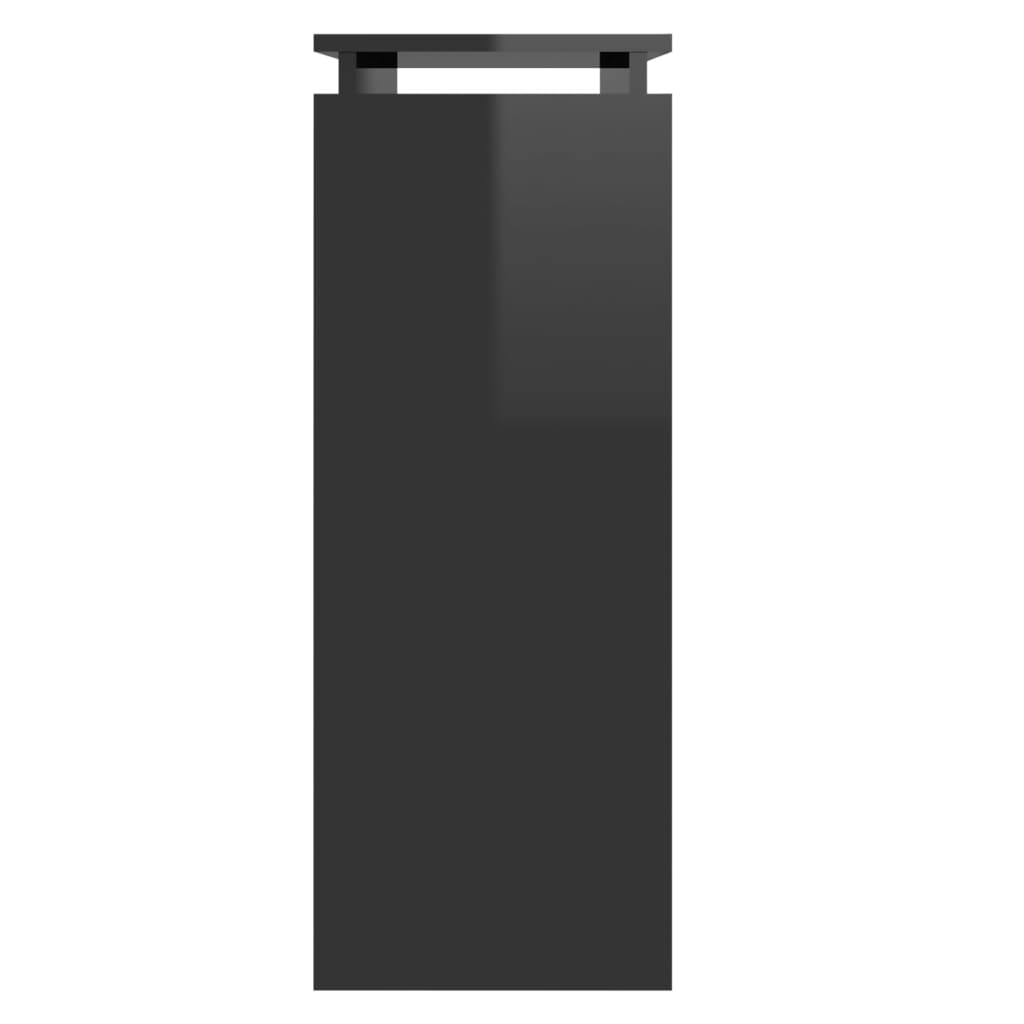 vidaXL konsoollaud, kõrgläikega must, 80x30x80 cm, puitlaastplaat