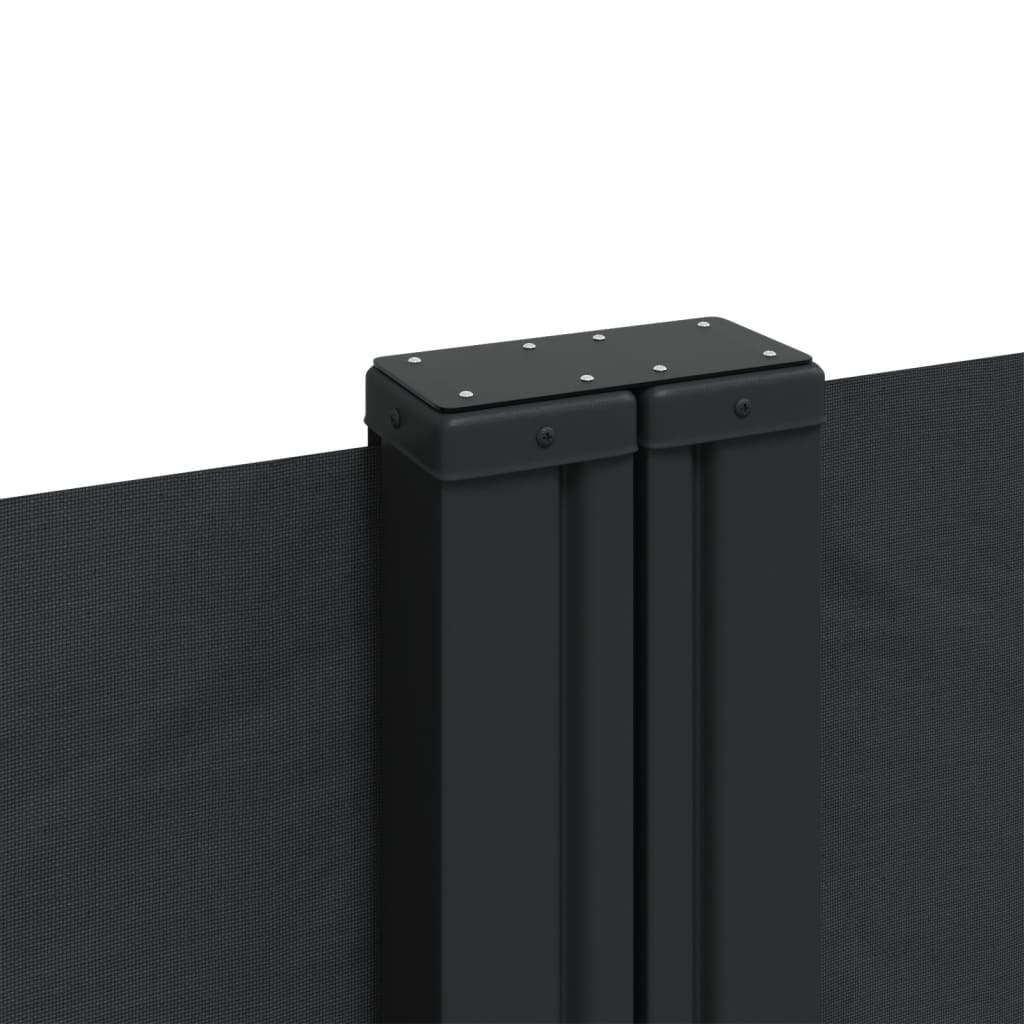 vidaXL lahtitõmmatav külgsein, must, 160 x 1200 cm