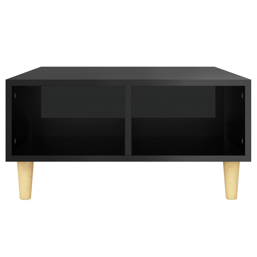 vidaXL kohvilaud, kõrgläikega must, 60x60x30 cm puitlaastplaat