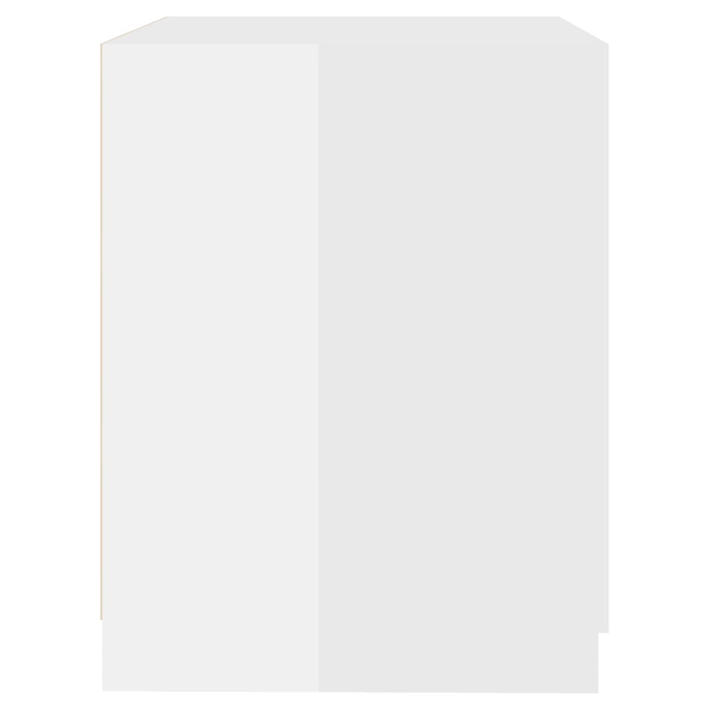 vidaXL pesumasinakapp, kõrgläikega valge, 71 x 71,5 x 91,5 cm