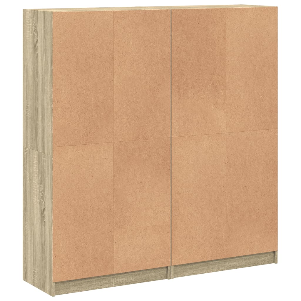 vidaXL ustega raamaturiiul, Sonoma tamm, 136 x 37 x 142 cm, tehispuit