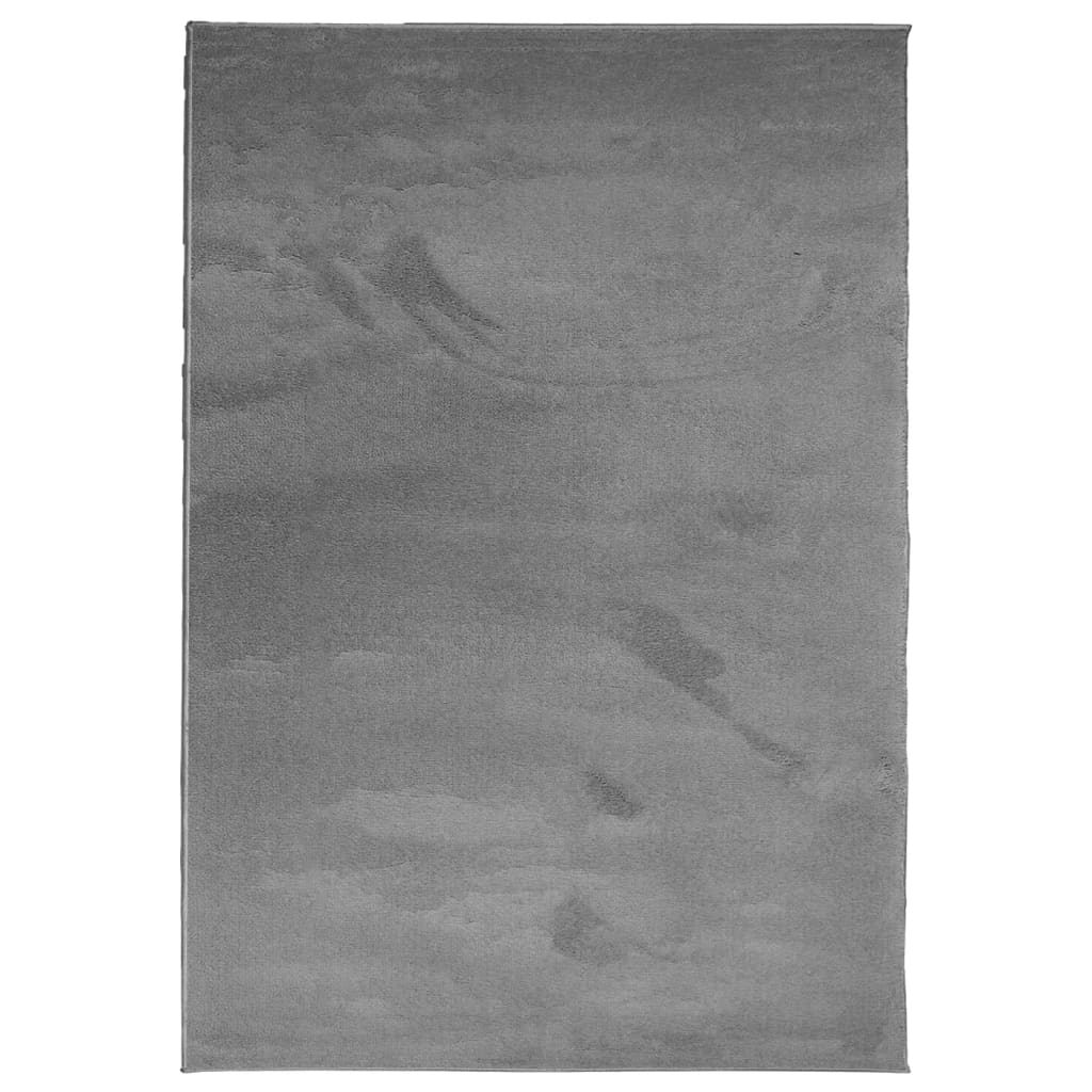 vidaXL vaip "OVIEDO" lühikese narmaga, antratsiithall, 160 x 230 cm