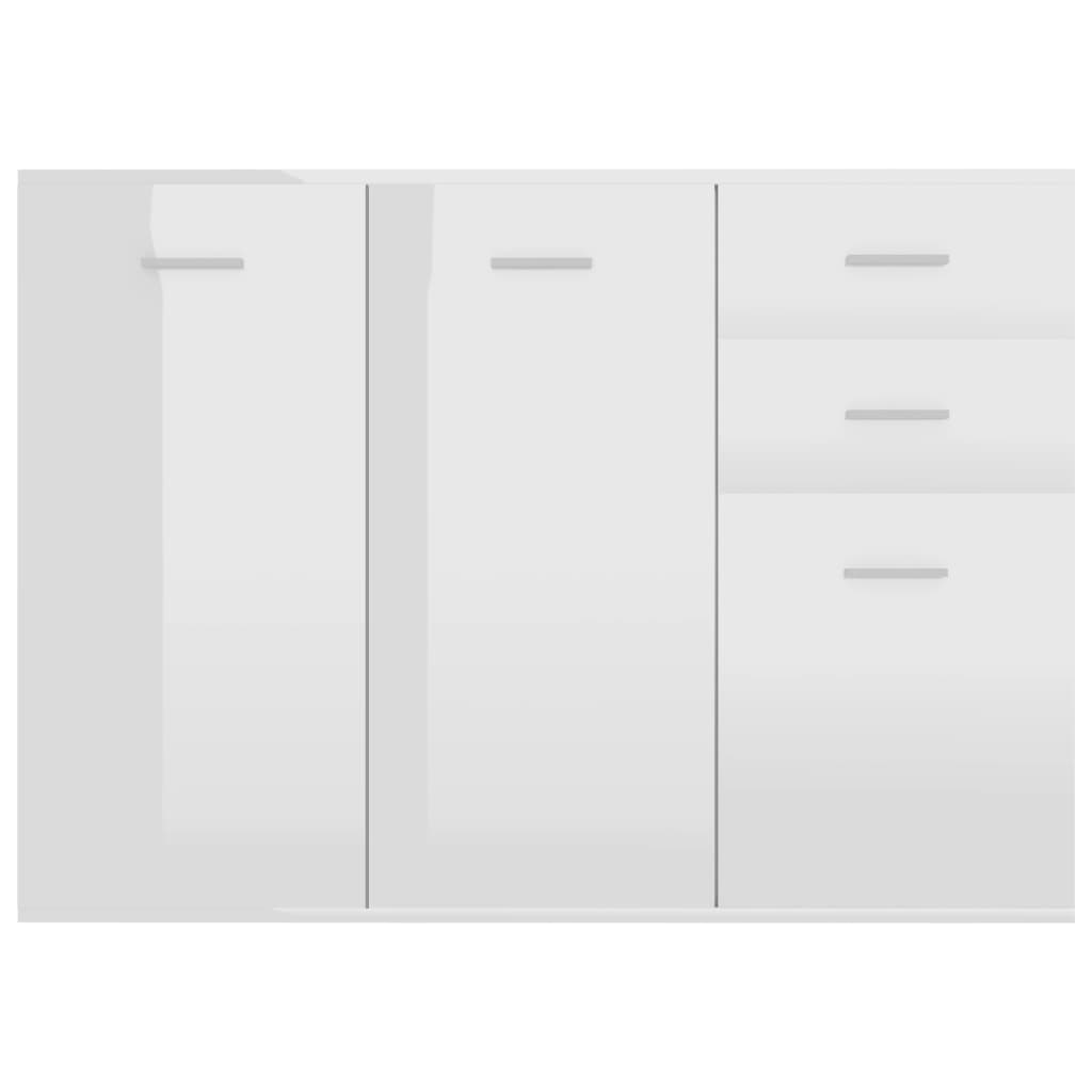 vidaXL puhvetkapp kõrgläikega valge 105 x 30 x 75 cm, puitlaastplaat