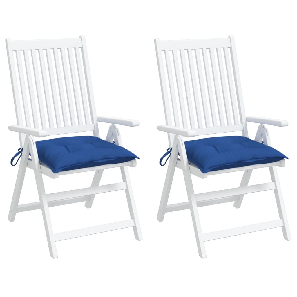 vidaXL tooli istmepadjad 2 tk, sinine, 40 x 40 x 7 cm kangas