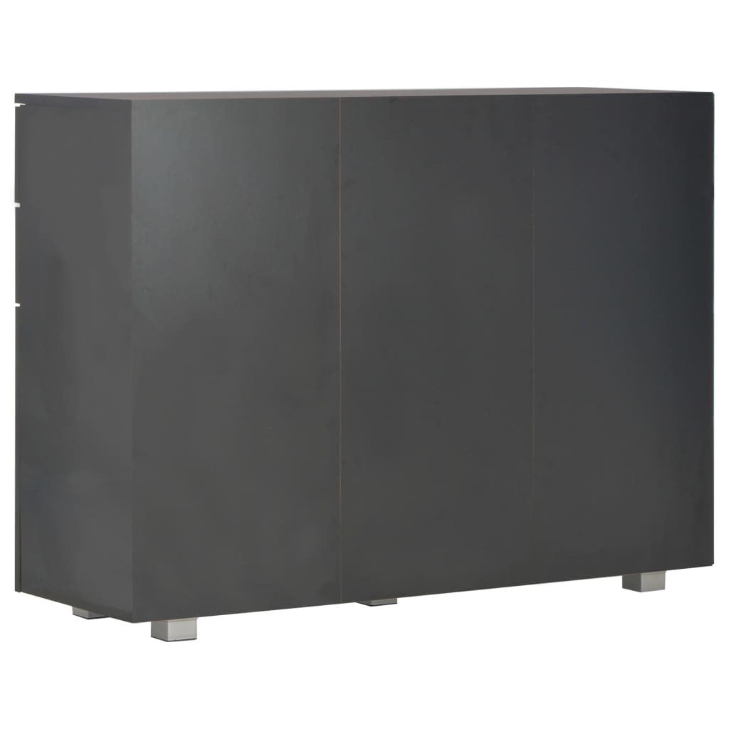 vidaXL puhvetkapp, kõrgläikega must, 107x35x80,5 cm