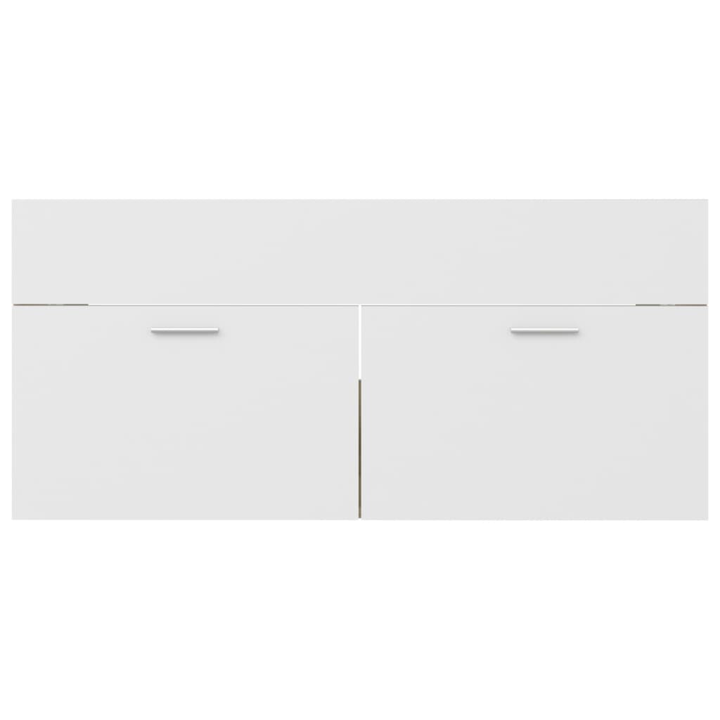 vidaXL valamukapp, valge ja Sonoma tamm, 100 x 38,5 x 46 cm, puitlaastplaat