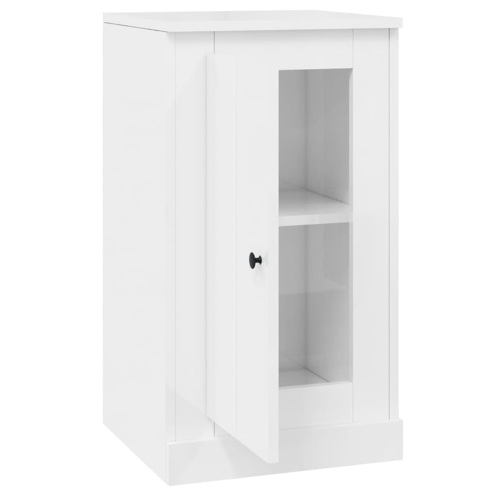 vidaXL puhvetkapp, kõrgläikega valge, 37,5x35,5x67,5 cm, tehispuit