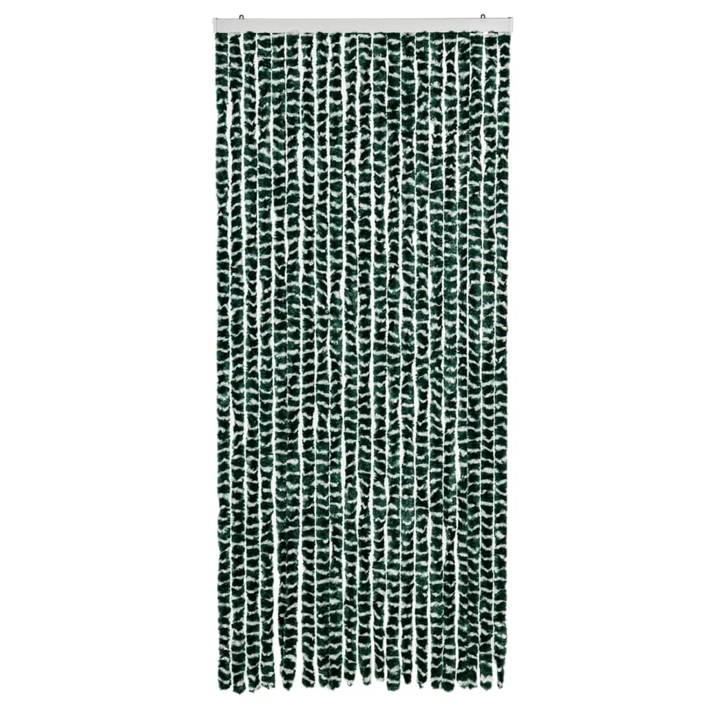 vidaXL putukakardin, roheline ja valge, 90 x 200 cm, šenill