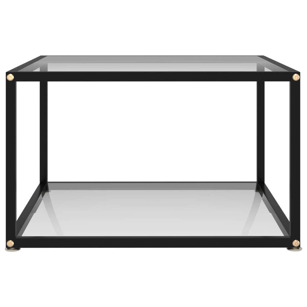 vidaXL kohvilaud, läbipaistev, 60 x 60 x 35 cm, karastatud klaas