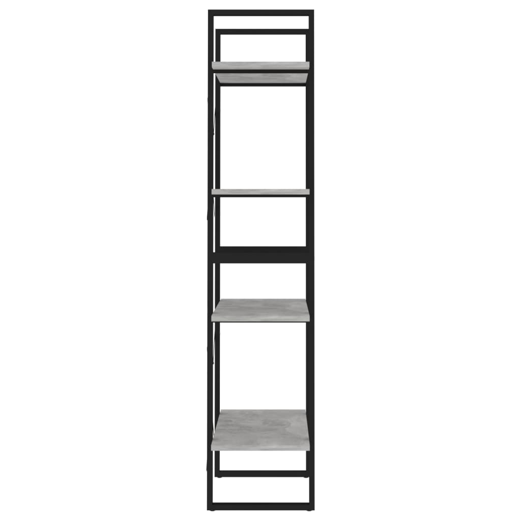 vidaXL 4-korruseline raamaturiiul, hall, 60x30x140 cm, puitlaastplaat
