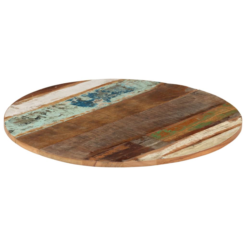 vidaXL ümmargune lauaplaat 70 cm 15–16 mm toekas taaskasutatud puit