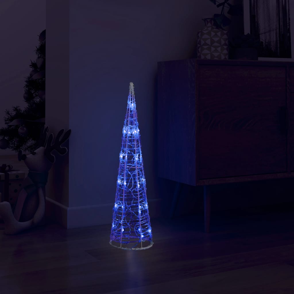 vidaXL akrüülist valguspüramiid, LED-tuli, koonus, sinine 60 cm