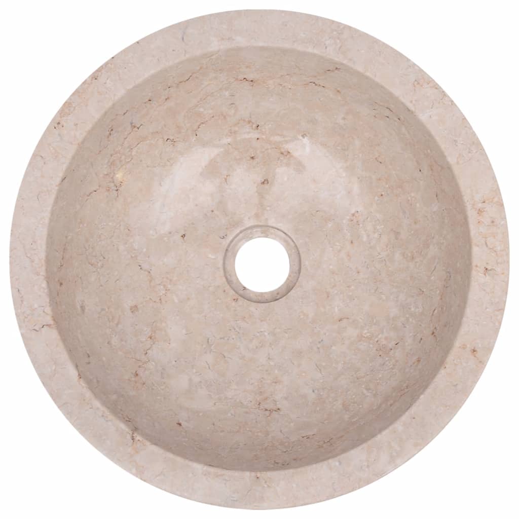 vidaXL valamu 40 x 12 cm, marmor, kreemjas