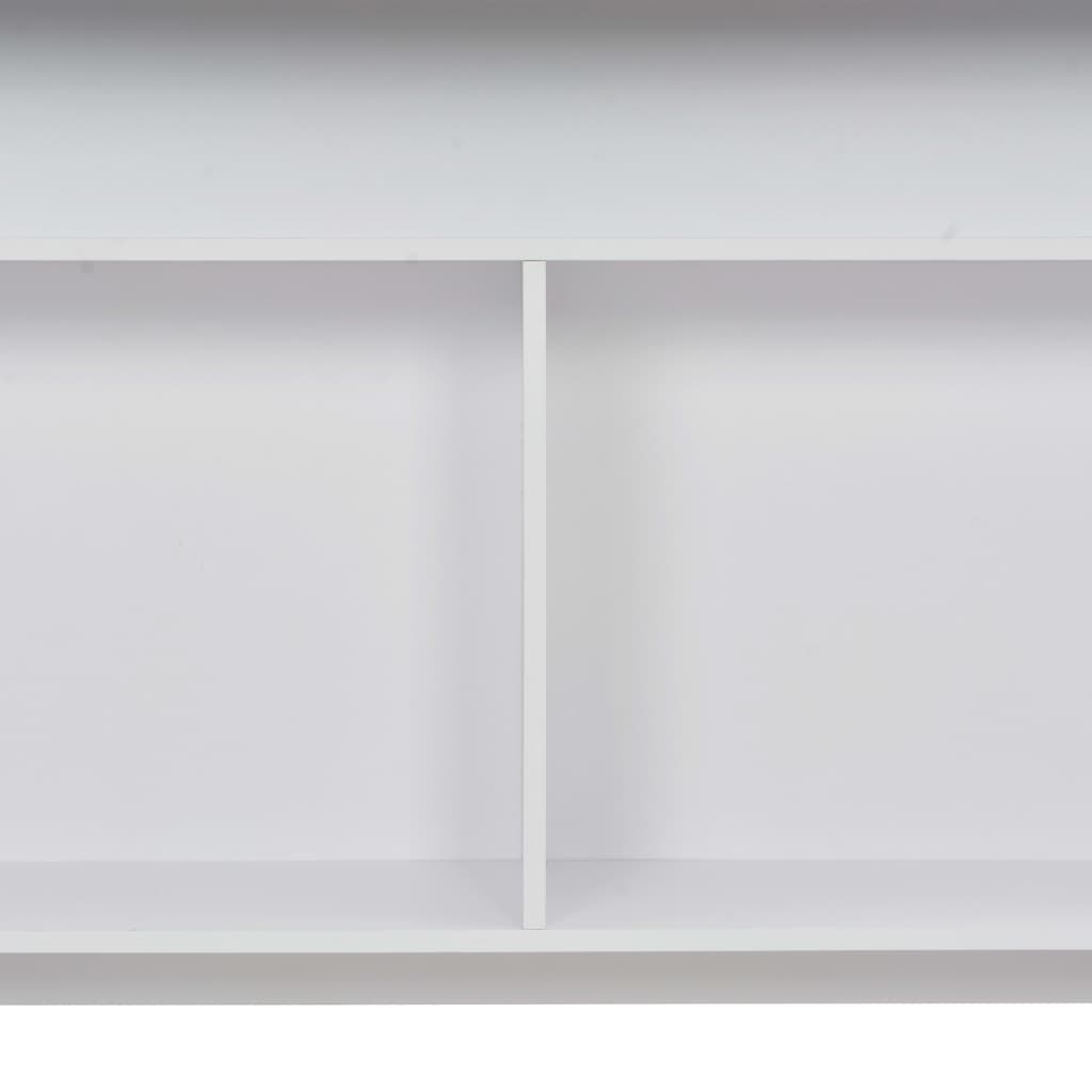 vidaXL baarilaud 2 lauaplaadiga, valge, 130 x 40 x 120 cm